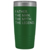 Father Gifts Father The Man The Myth The Legend Stainless Steel Vacuum Travel Mug Insulated Tumbler 20oz $31.99 | Green Tumblers