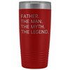 Father Gifts Father The Man The Myth The Legend Stainless Steel Vacuum Travel Mug Insulated Tumbler 20oz $31.99 | Red Tumblers