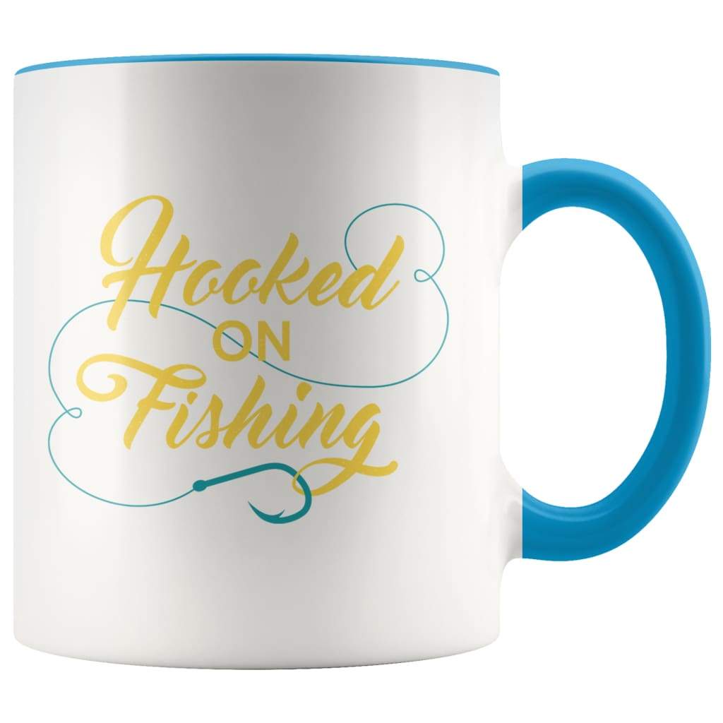 Fathers Day Fishing - Hooked On Fishing Coffee Mug - BackyardPeaks