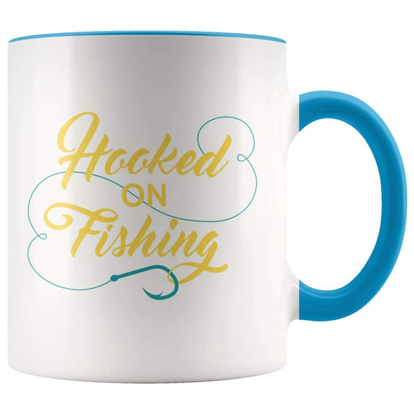 Fathers Day Fishing - Hooked On Fishing Coffee Mug - BackyardPeaks