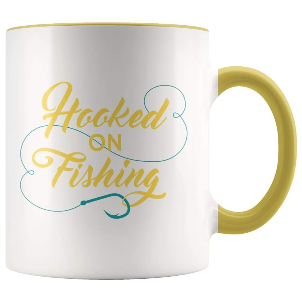 Fathers Day Fishing - Hooked On Fishing Coffee Mug - BackyardPeaks
