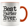 Fathers Day Gifts for Dad Best Farter Ever Oops I Meant Father Funny Gag Dad Coffee Mug $14.99 | Orange Drinkware