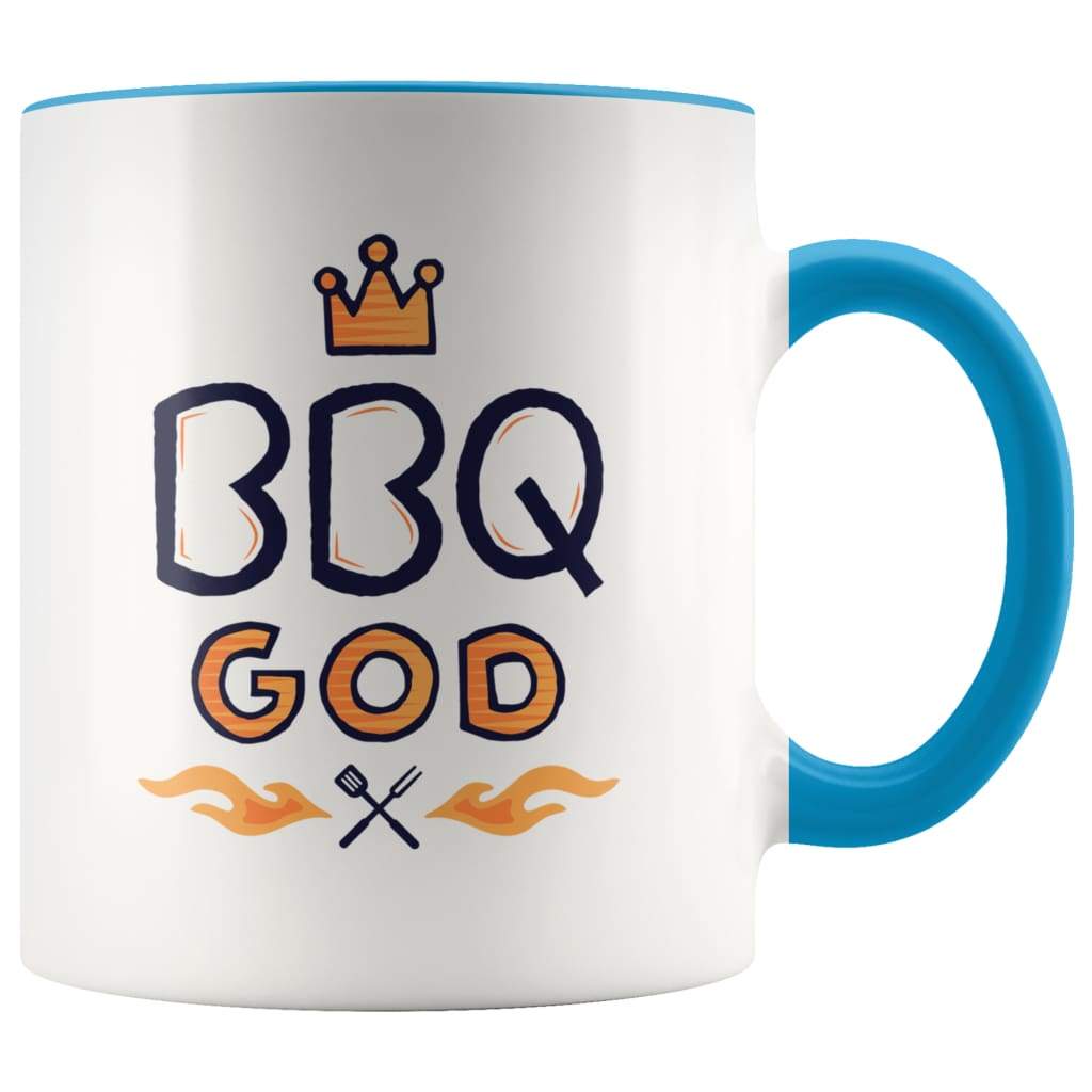 Fathers Day Grill Mug - BBQ God Dad Mug - BackyardPeaks