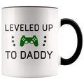 First Fathers Day Gift Mug - Leveled Up To Daddy Coffee Mug - BackyardPeaks