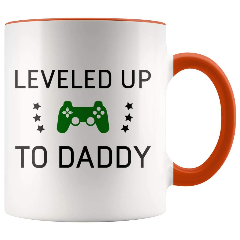 First Fathers Day Gift Mug - Leveled Up To Daddy Coffee Mug - BackyardPeaks