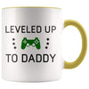 First Fathers Day Gift Mug - Leveled Up To Daddy Coffee Mug - BackyardPeaks