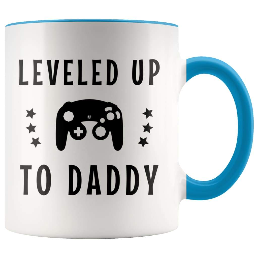 First Time Dad Gift | Leveled Up To Daddy Coffee Mug - BackyardPeaks