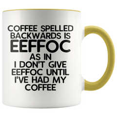 Load image into Gallery viewer, Eeffoc is Coffee Spelled Backwards Funny Coffee Mug Gift For Women, Boss, Friend, Employee, or Spouse