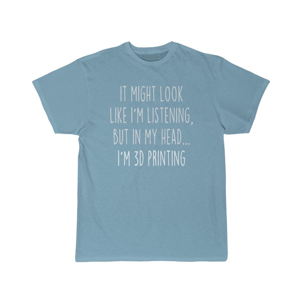 Funny 3D Printing Shirt 3D Printer T-Shirt Gift Idea for Geeks $19.99 | Sky Blue / S T-Shirt