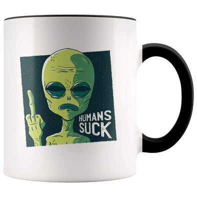 Funny Alien Gift Ideas - Humans Suck Coffee Mug - BackyardPeaks