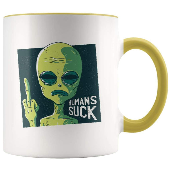 Funny Alien Gift Ideas - Humans Suck Coffee Mug - BackyardPeaks
