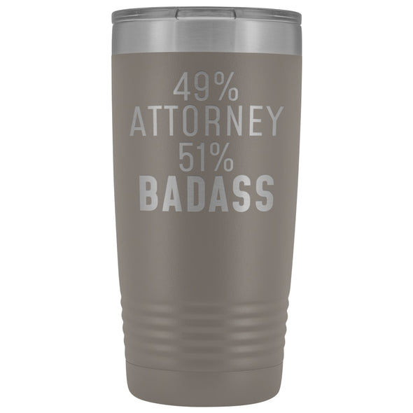 Funny Attorney Gift: 49% Attorney 51% Badass Insulated Tumbler 20oz $29.99 | Pewter Tumblers