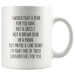 Load image into Gallery viewer, Funny Aunt Gifts I Would Fight A Bear For You Aunt Coffee Mug Gifts for Aunt
