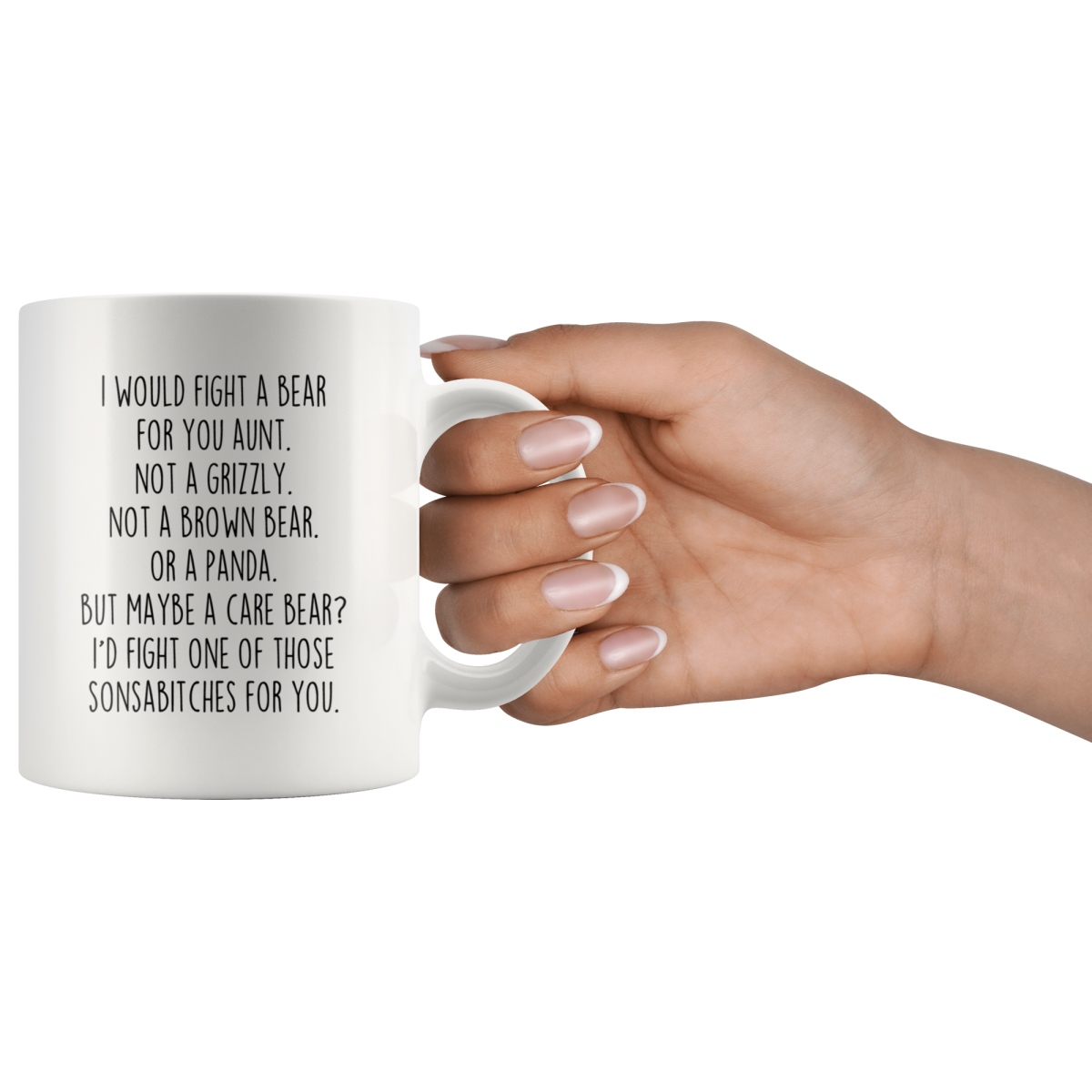 Funny Aunt Gifts I Would Fight A Bear For You Aunt Coffee Mug Gifts for Aunt — photo 6