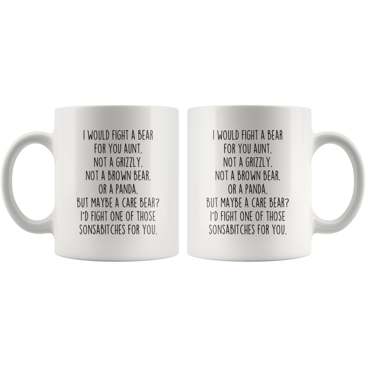 Funny Aunt Gifts I Would Fight A Bear For You Aunt Coffee Mug Gifts for Aunt — photo 7
