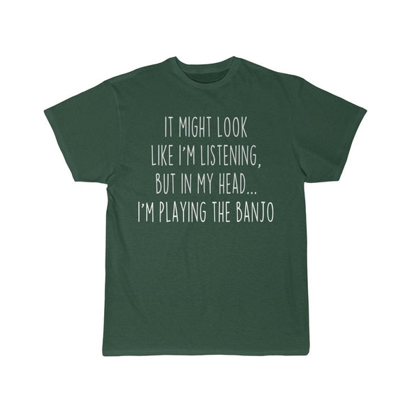 Funny Banjo Player Shirt Best Banjo T Shirt Gift Idea for Banjoist Musician Unisex Fit T-Shirt $19.99 | Forest / S T-Shirt