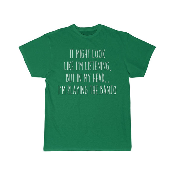 Funny Banjo Player Shirt Best Banjo T Shirt Gift Idea for Banjoist Musician Unisex Fit T-Shirt $19.99 | Kelly / S T-Shirt