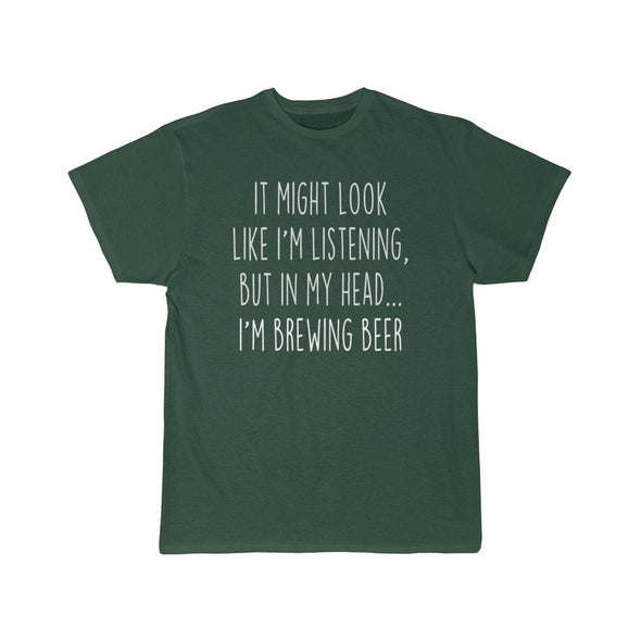 Funny Beer Brew Shirt Best Beer Brewing T Shirt Gift Idea for Beer Brewer Unisex Fit T-Shirt $19.99 | Forest / S T-Shirt