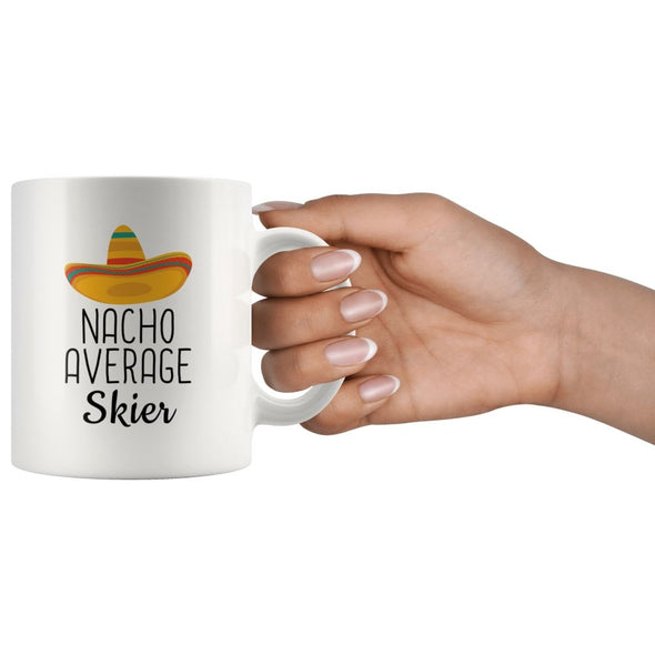 Funny Best Skiing Gift: Nacho Average Skier Coffee Mug $14.99 | Drinkware