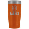 Funny Boss Gift: 49% Boss 51% Badass Insulated Tumbler 20oz $29.99 | Orange Tumblers