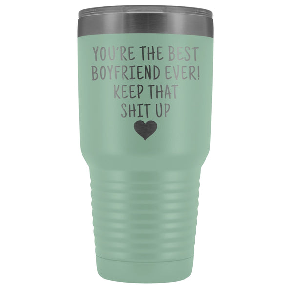Funny Boyfriend Gift: Best Boyfriend Ever! Large Insulated Tumbler 30oz $38.95 | Teal Tumblers
