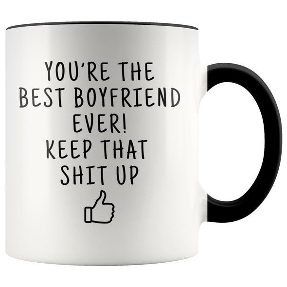 Funny Boyfriend Gifts: Personalized Best Boyfriend Ever! Mug | Gift Ideas for Him $19.99 | Black Drinkware