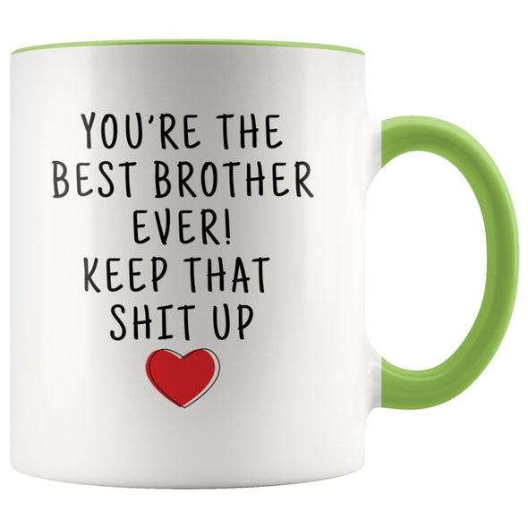 Funny Brother Gifts: Personalized Best Brother Ever! Mug | Gifts for Brother $19.99 | Green Drinkware