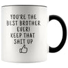 Funny Brother Gifts: Personalized Best Brother Ever! Mug | Gift Ideas for Brother $19.99 | Black Drinkware