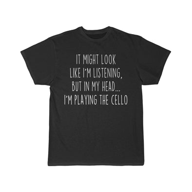 Funny Cello Player Shirt Best Cello T Shirt Gift Idea for Cello Player Musician Unisex Fit T-Shirt $19.99 | Black / L T-Shirt