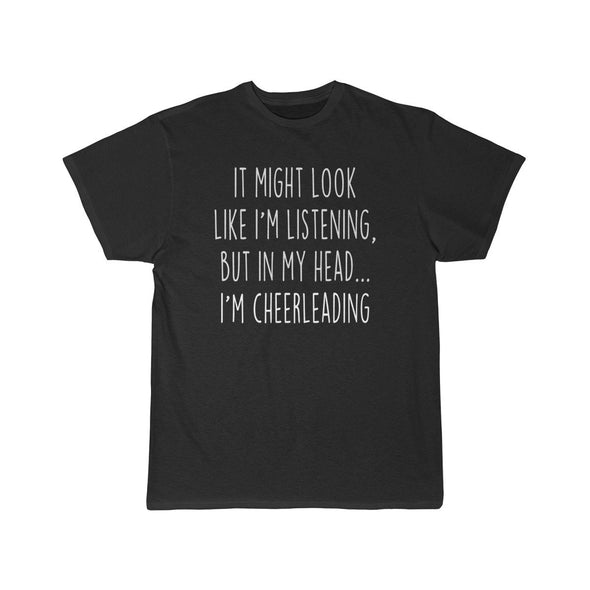 Funny Cheerleading Shirt Best Cheerleading T Shirt Gift Idea for Cheerleader Unisex Fit T-Shirt $19.99 | Black / L T-Shirt
