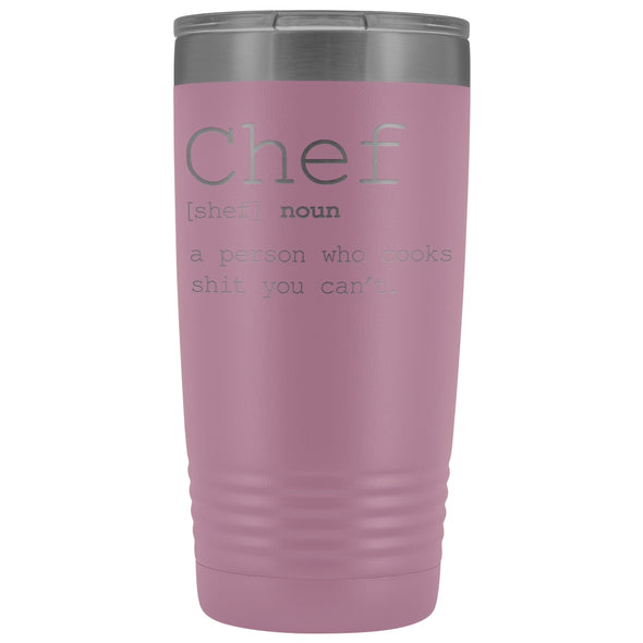 Funny Chef Gift: Chef Definition Insulated Tumbler 20oz | Unique Gift for Chef $33.95 | Light Purple Tumblers