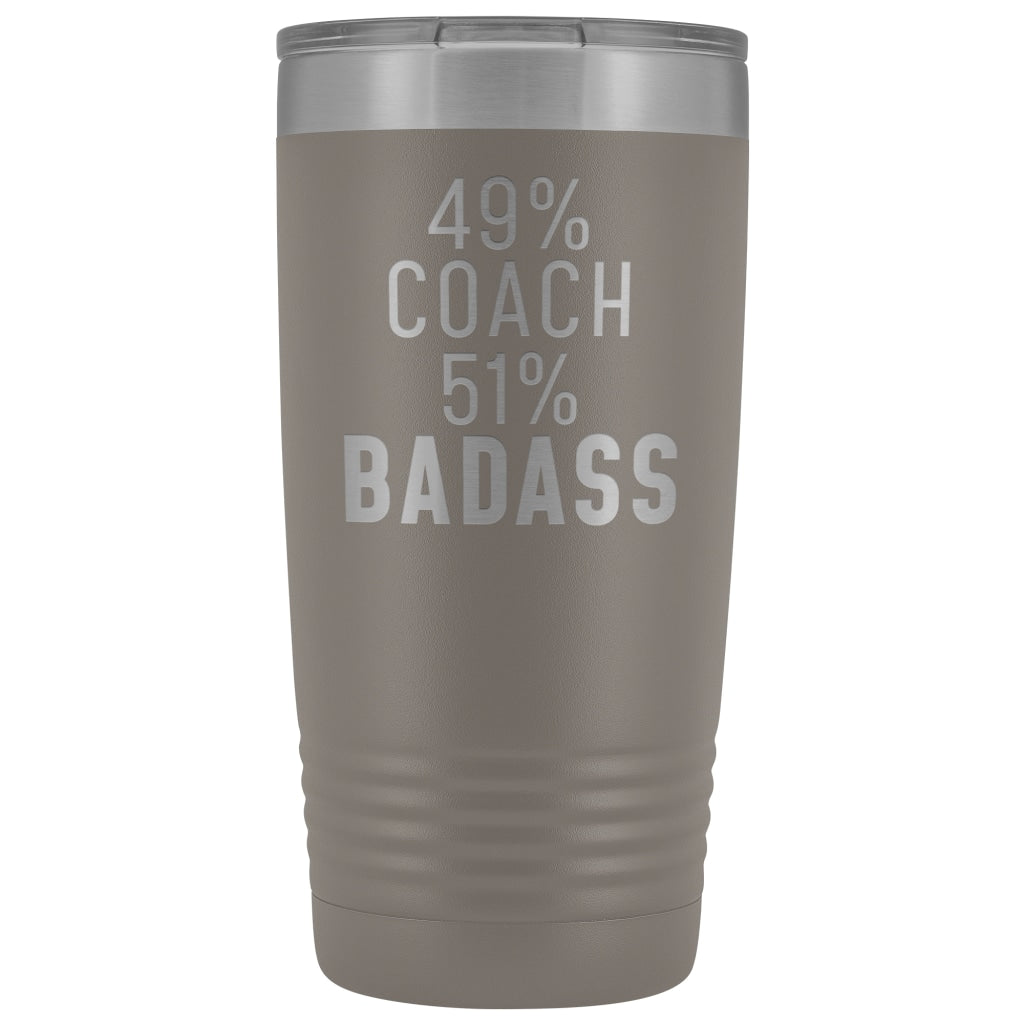 Funny Coach Gift: 49% Coach 51% Badass Insulated Tumbler 20oz — photo 7