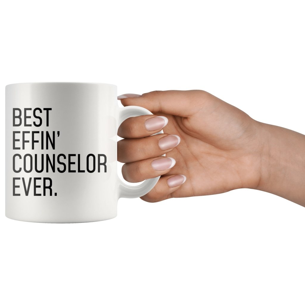 Funny Counselor Gift: Best Effin Counselor Ever. Coffee Mug 11oz $19.99 | Drinkware