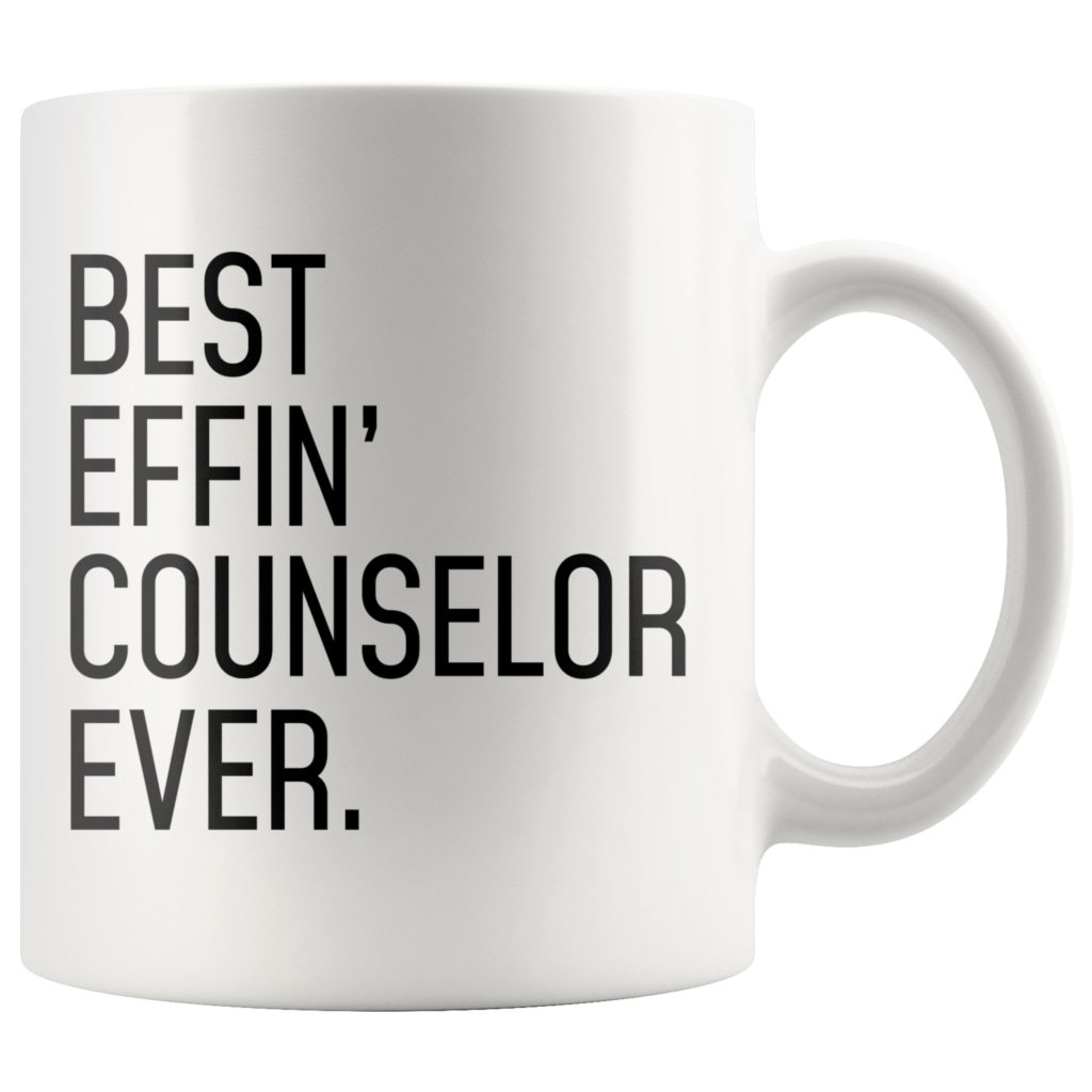 Funny Counselor Gift: Best Effin Counselor Ever. Coffee Mug 11oz $19.99 | 11 oz Drinkware
