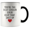Funny Cousin Gifts: Best Cousin Ever! Mug | Personalized Gifts for Cousin $19.99 | Black Drinkware