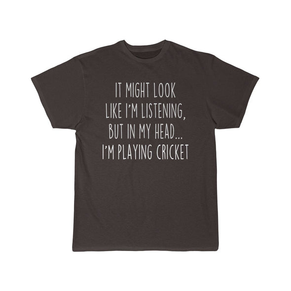 Funny Cricket Shirt Best Cricket T Shirt Gift Idea for Cricket Player Unisex Fit T-Shirt $19.99 | Dark Chocoloate / S T-Shirt