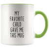 Funny Dad Gifts from Daughter Fathers Day Gift Idea My Favorite Child Gave Me This Mug Coffee Mug Tea Cup 11oz $14.99 | Green Drinkware