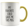 Funny Dad Gifts from Daughter Fathers Day Gift Idea My Favorite Child Gave Me This Mug Coffee Mug Tea Cup 11oz $14.99 | Yellow Drinkware
