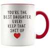 Funny Daughter Gifts: Best Daughter Ever! Mug | Personalized Gifts for Daughter $19.99 | Red Drinkware
