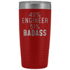 Funny Engineer Gift: 49% Engineer 51% Badass Insulated Tumbler 20oz $29.99 | Red Tumblers