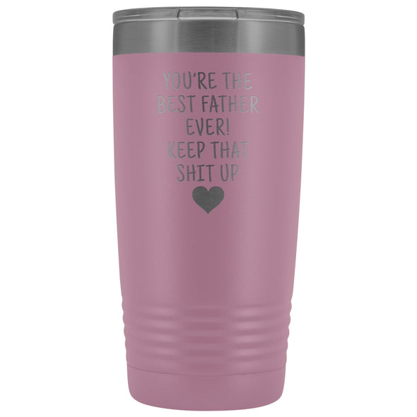 Funny Father Gifts: Best Father Ever! Insulated Tumbler | Dad Travel Mug $29.99 | Light Purple Tumblers