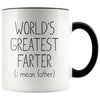Funny Fathers Day Mug World’s Greatest Farter I Mean Father Gift Coffee Mug Tea Cup 11oz $14.99 | Black Drinkware