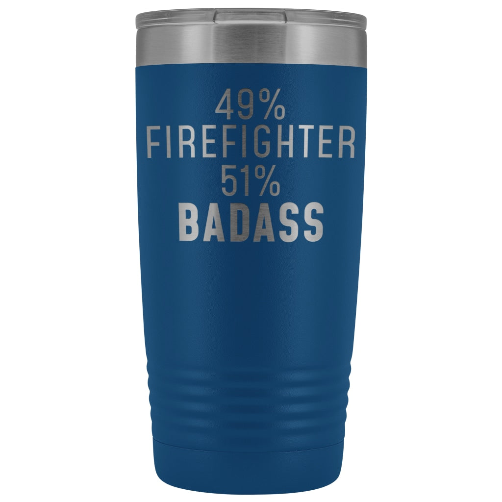 Funny Firefighter Gift: 49% Firefighter 51% Badass Insulated Tumbler 20oz — photo 2
