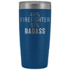 Funny Firefighter Gift: 49% Firefighter 51% Badass Insulated Tumbler 20oz $29.99 | Blue Tumblers