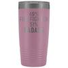 Funny Firefighter Gift: 49% Firefighter 51% Badass Insulated Tumbler 20oz $29.99 | Light Purple Tumblers