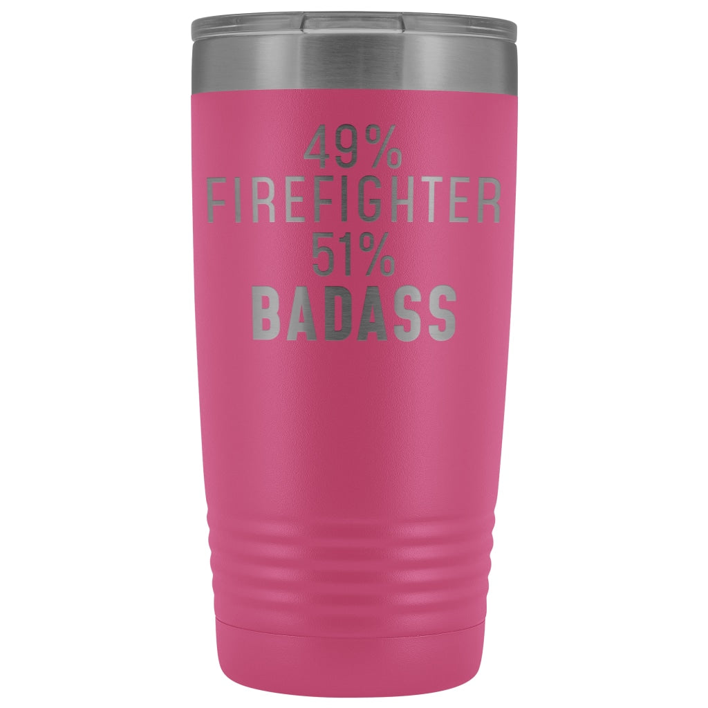 Funny Firefighter Gift: 49% Firefighter 51% Badass Insulated Tumbler 20oz — photo 8