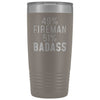 Funny Firefighter Gift: 49% Fireman 51% Badass Insulated Tumbler 20oz $29.99 | Pewter Tumblers