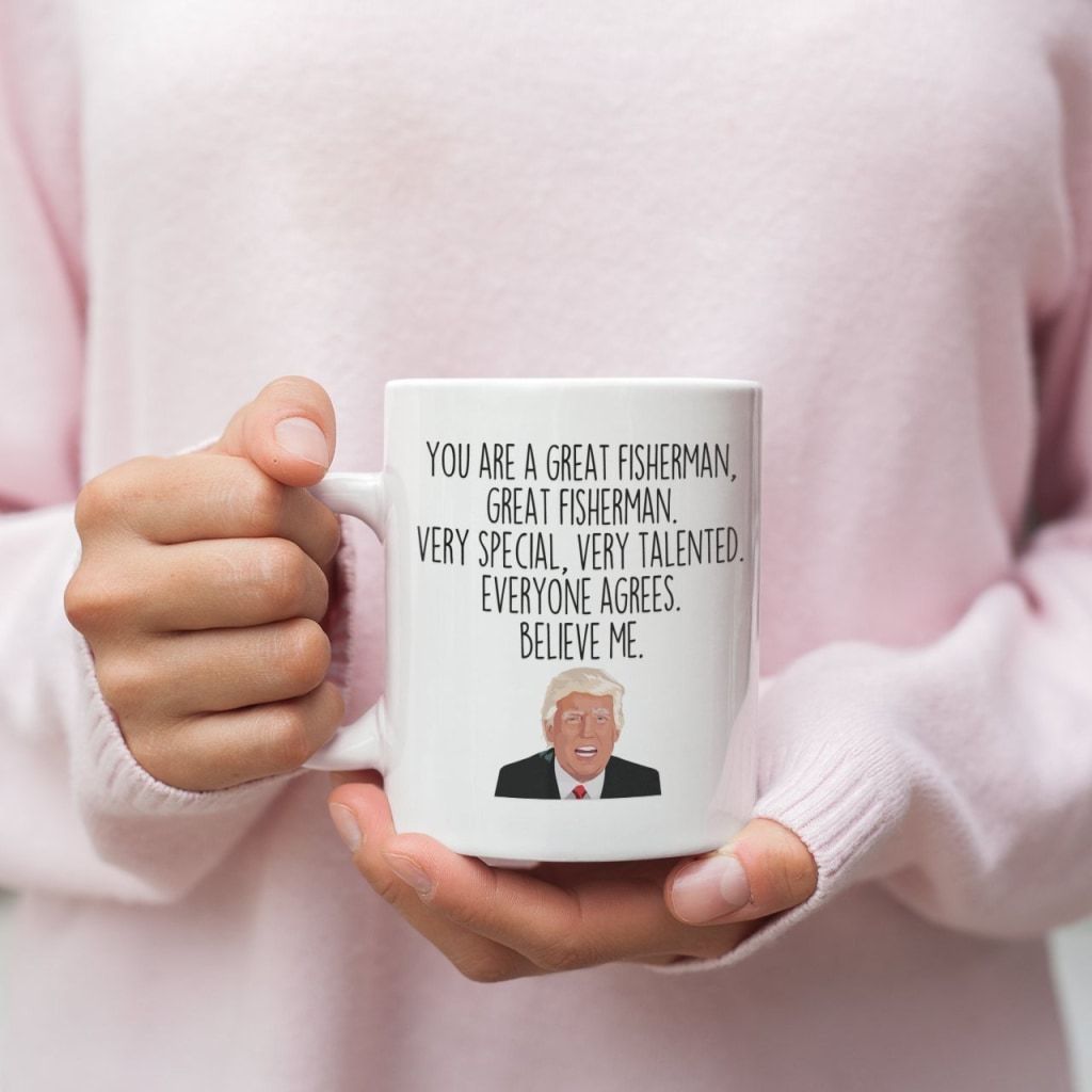 Fisherman Coffee Mug | Funny Trump Gift for Fisherman $14.99 | Drinkware