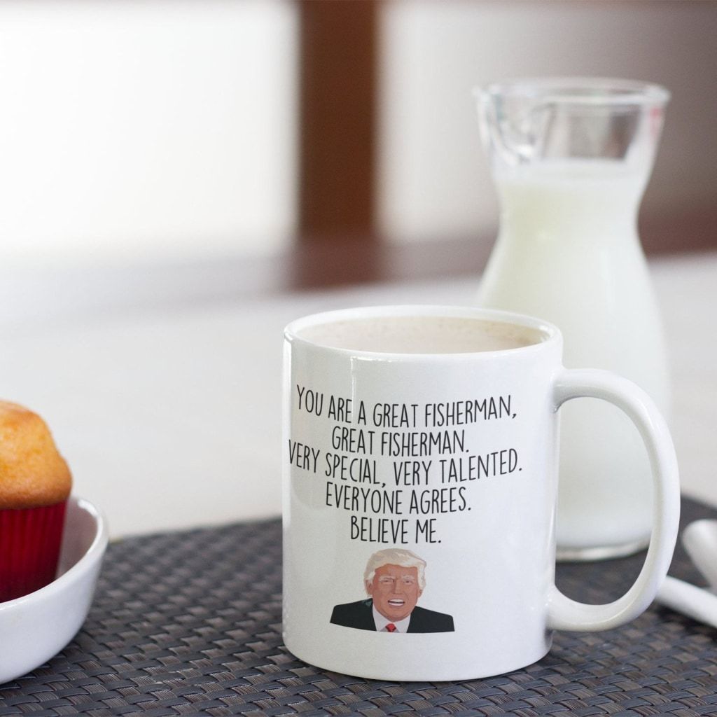 Fisherman Coffee Mug | Funny Trump Gift for Fisherman $14.99 | Drinkware