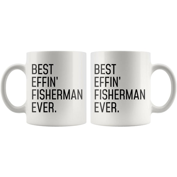 Funny Fishing Gift: Best Effin Fisherman Ever. Coffee Mug 11oz $19.99 | Drinkware